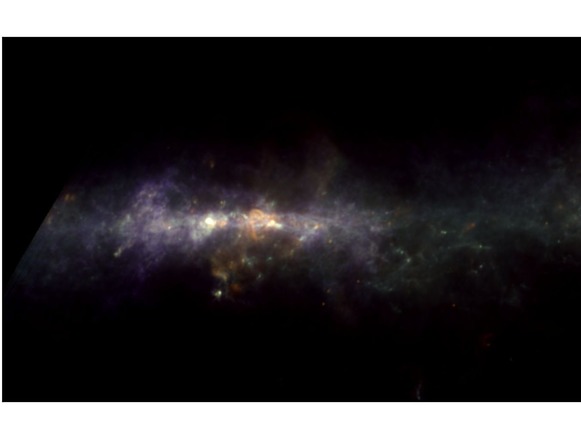 with a disk-shaped glowing cloud