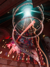 An illustration of the spin-wave current detected by X-rays. 