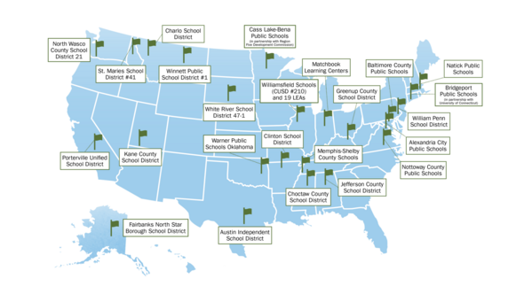 Renew America's Schools Grant Selectees Map