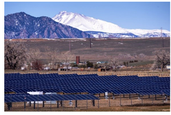 Solar panels and mountains 