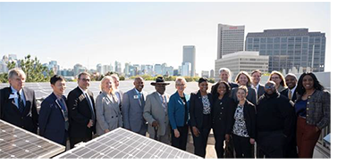 U.S. Secretary of Energy Jennifer M. Granholm poses for photo during a visit and tour of Georgia Institute of Technology