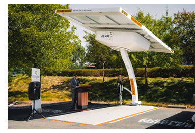 solar-powered electric vehicle charger