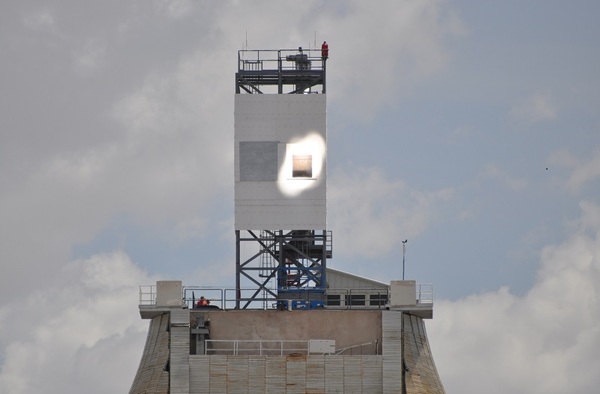 Solar tower during FPR test