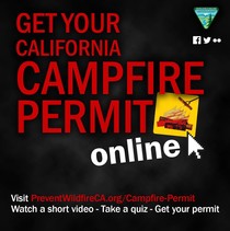CA campfire permit promo graphic