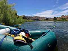 A raft on the John Day river.