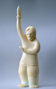 Woman dancer ivory carving