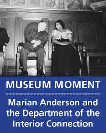 Image of Marian Anderson sitting next to Secretary of the Interior Harold Ickes
