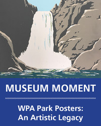 Graphic of waterfall from WPA poster