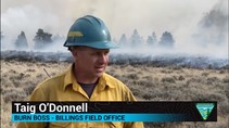 Video still of a firefighter speaking.