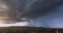 Lighting strikes over El Paso 