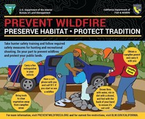 An info graphic that describes preventing human caused wildfires.