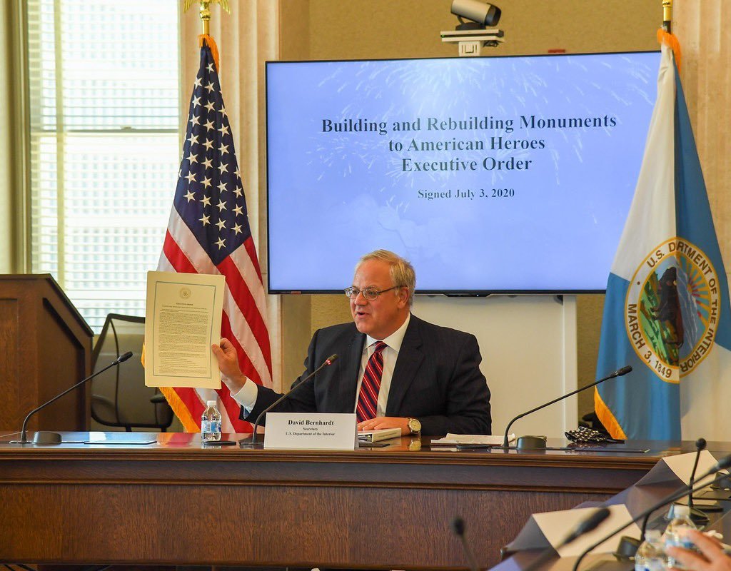 Secretary of the Interior David L. Bernhardt at the first task force meeting 