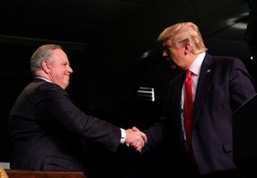 Two men shaking hands