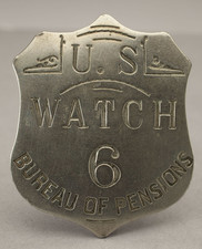 U.S. Bureau of Pensions pin badge