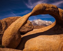 A curved rock formation.