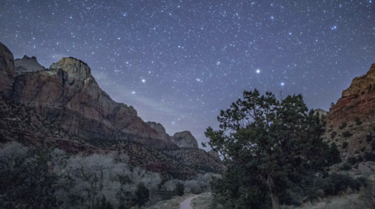 Zion National Park under the stars