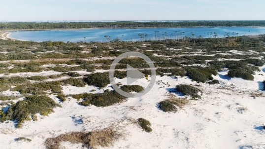 Aerial footage of Gulf of Mexico