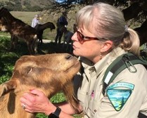 Ranger Tammy with a goat.