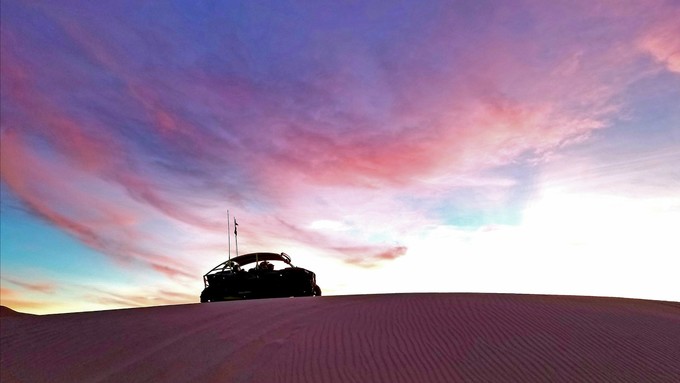 Silhouette of OHV at Imperial Sand Dunes Recreation Area in the El Central Field Office
