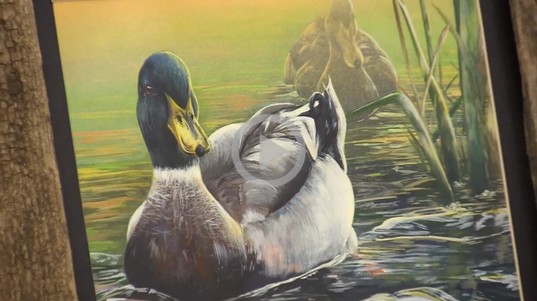 A picture of ducks for a duck stamp