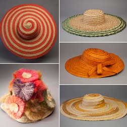 Collage of five colorful hats from the US Virgin Islands