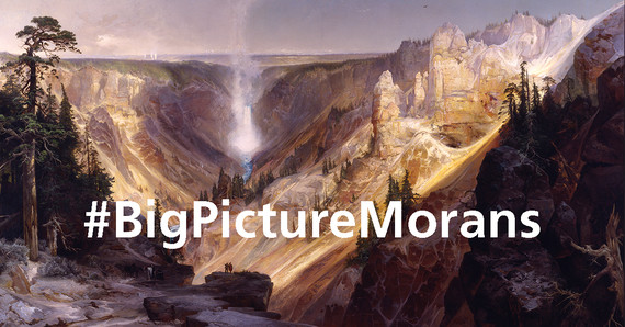 #BigPictureMorans graphic with Thomas Moran's painting "The Grand Canyon of the Yellowstone"