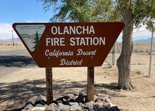 Olancha Fire Station Sign