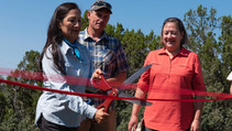 Secretary Haaland cuts ribbon at the Sabinoso land donation event_DOI