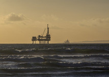 ocean oil rigs. 