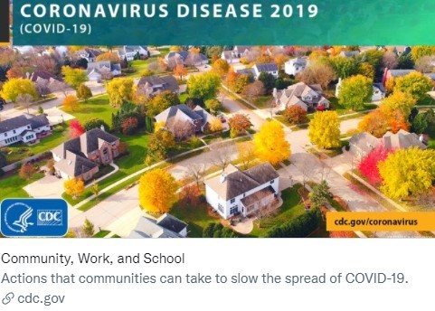 An info graphic to a link about COVID-19 from the CDC.gov website