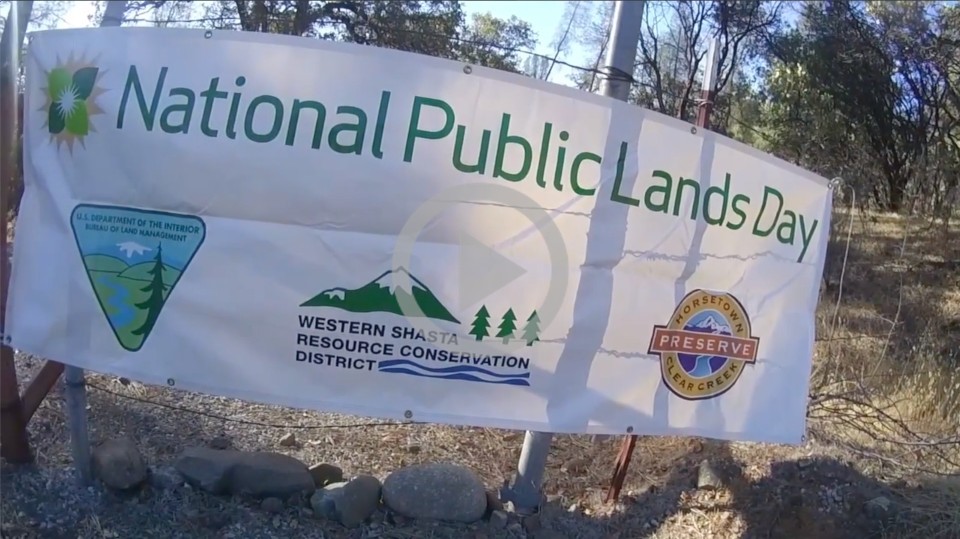 A sign that advertises National Public Lands Day
