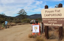 Pinyon Flat Campground sign.
