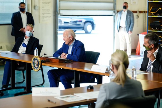 President Biden visiting the National Interagency Fire Center in September 2021. By the presidential photographer.