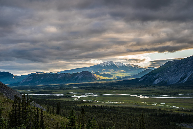 Soft light over snow-capped mountains at Arctic Refuge. Photo by Alexis Bonogofsky, U.S. Fish and Wildlife Service.