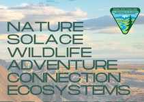 Nature, Solace, Wildlife, Adventure, Connection, Ecosystems, The Outdoors. #RecreateResponsibly Join the Movement. BLM logo.