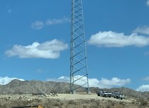 A tall communications tower.