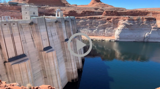 Lake Powell with low water levels