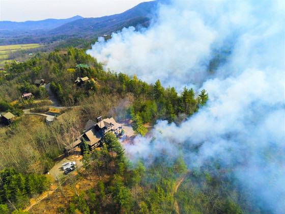 A prescribed fire in the Great Smokey Mountains National Park will help protect homes. Photo by NPS.