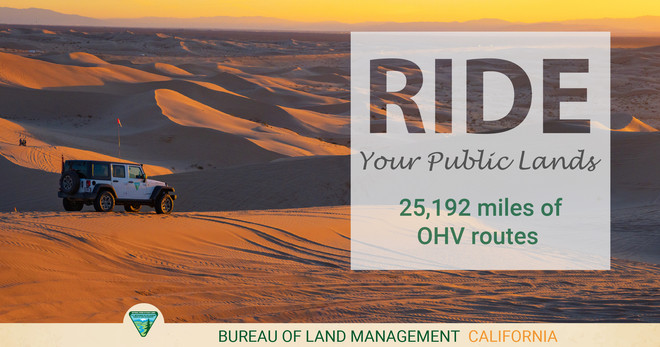 Ride your public lands. 25,192 miles of OHV routes.
