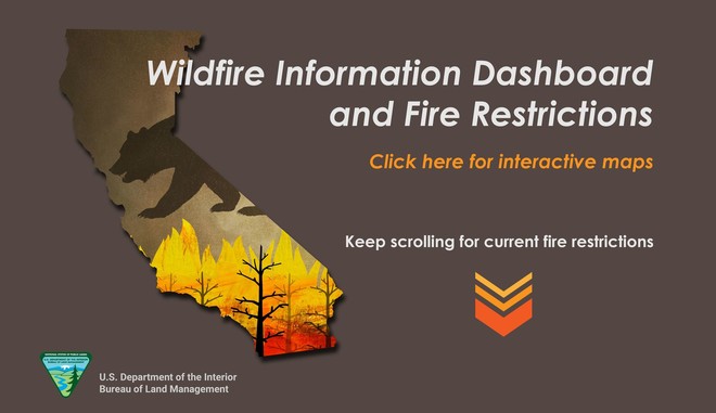 Wildfire Information Dashboard and Fire Restrictions. Click here for interactive maps.