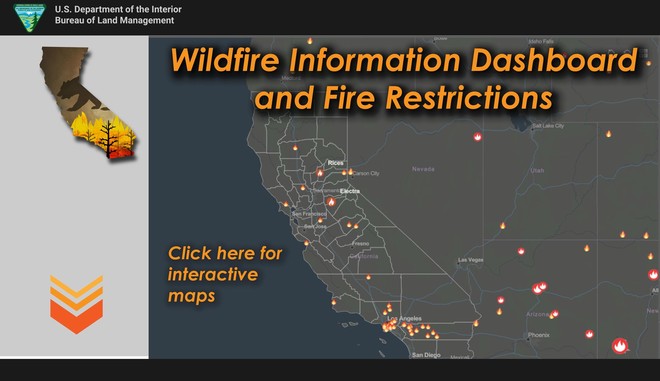 Wildfire information dashboard.