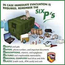 In case immediate evacuation is required, remember the 6 P's.