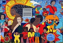 A wall mural. 