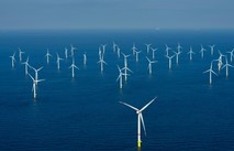 Wind farm in ocean 