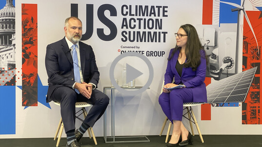 At the U.S. Climate Action Summit, Deputy Secretary Beaudreau speaks with the Executive Director for North America at the Climate Group