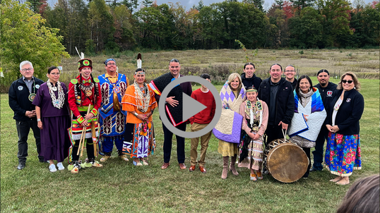 First Lady Dr. Jill Biden, Secretary Haaland and Assistant Secretary for Indian Affairs Newland meet with the Menominee Tribe. 