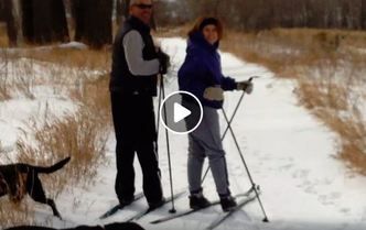 Cross country skiing video clip