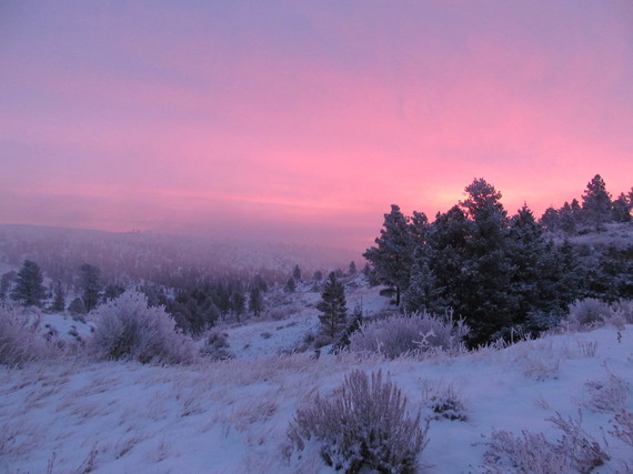 A winter sunrise at Charles M. Russell National Wildlife Refuge by MaryJo Hill/USFWS