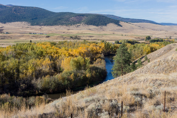 Jocko River in autumn at the National Bison Range by USFWS