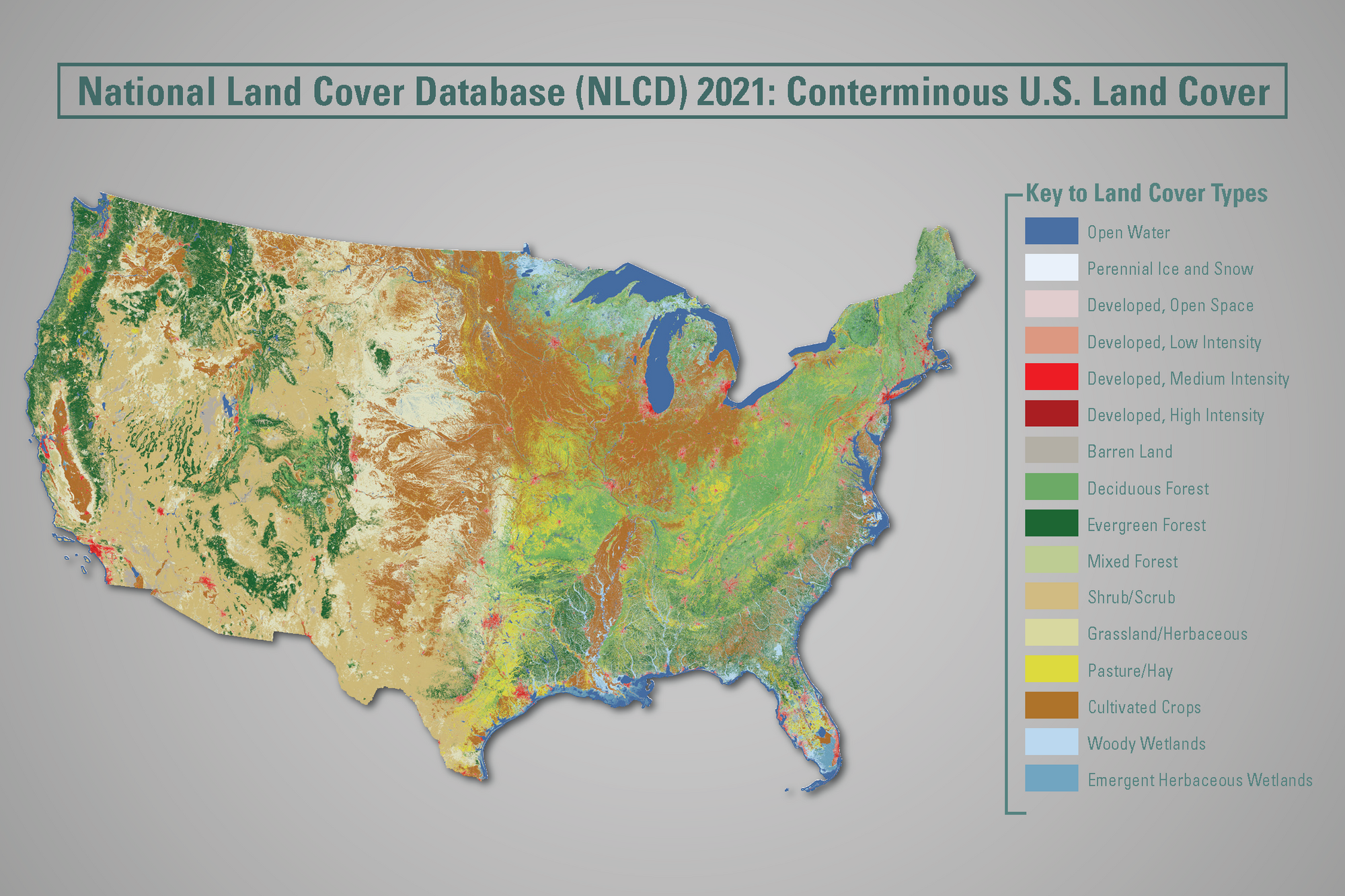 National Land Cover Database (NLCD) 2021 for the conterminous U.S. 